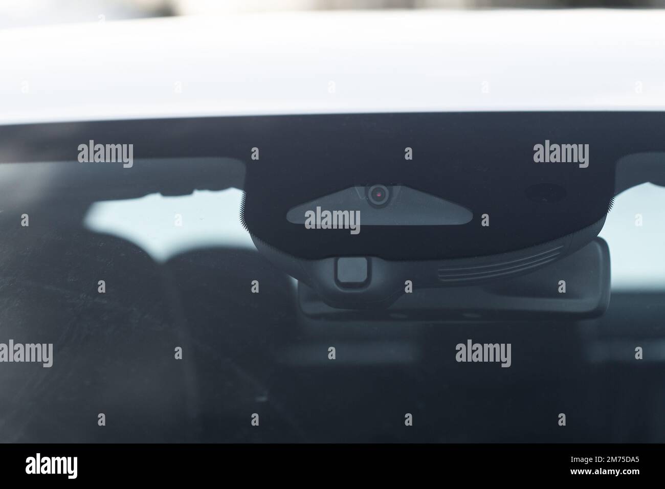 Windshield rain and light sensors of modern car. Car rain sensor Stock Photo Alamy