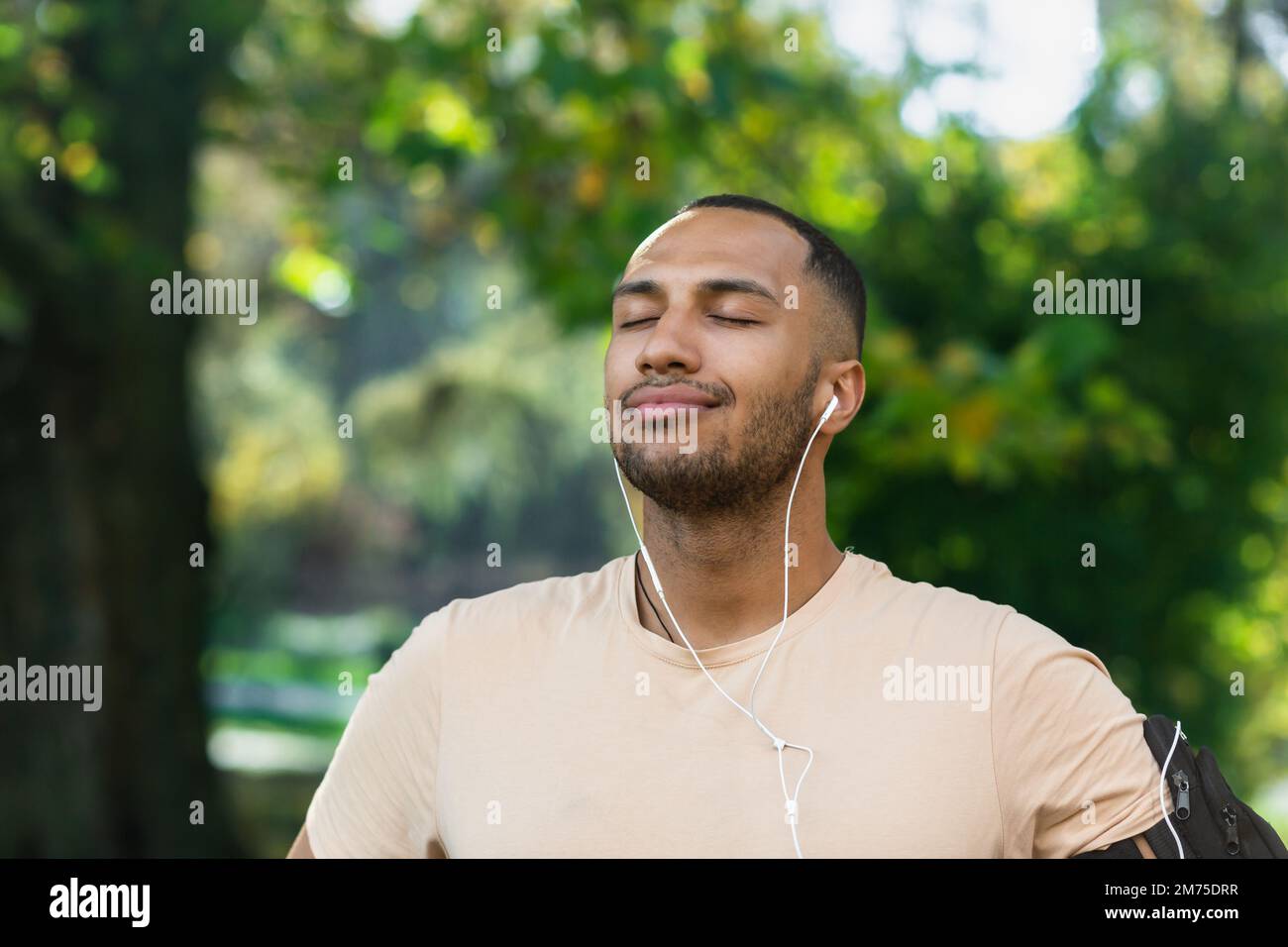 Man eyes closed breathing hires stock photography and images Alamy
