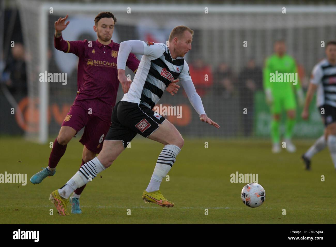 Darlington, UK. 07th Jan, 2023. Darlington's Mark Beck during the Vanarama National League North match between Darlington and Chorley at Blackwell Meadows, Darlington on Saturday 7th January 2023. (Credit: Scott Llewellyn | MI News) Credit: MI News & Sport /Alamy Live News Stock Photo