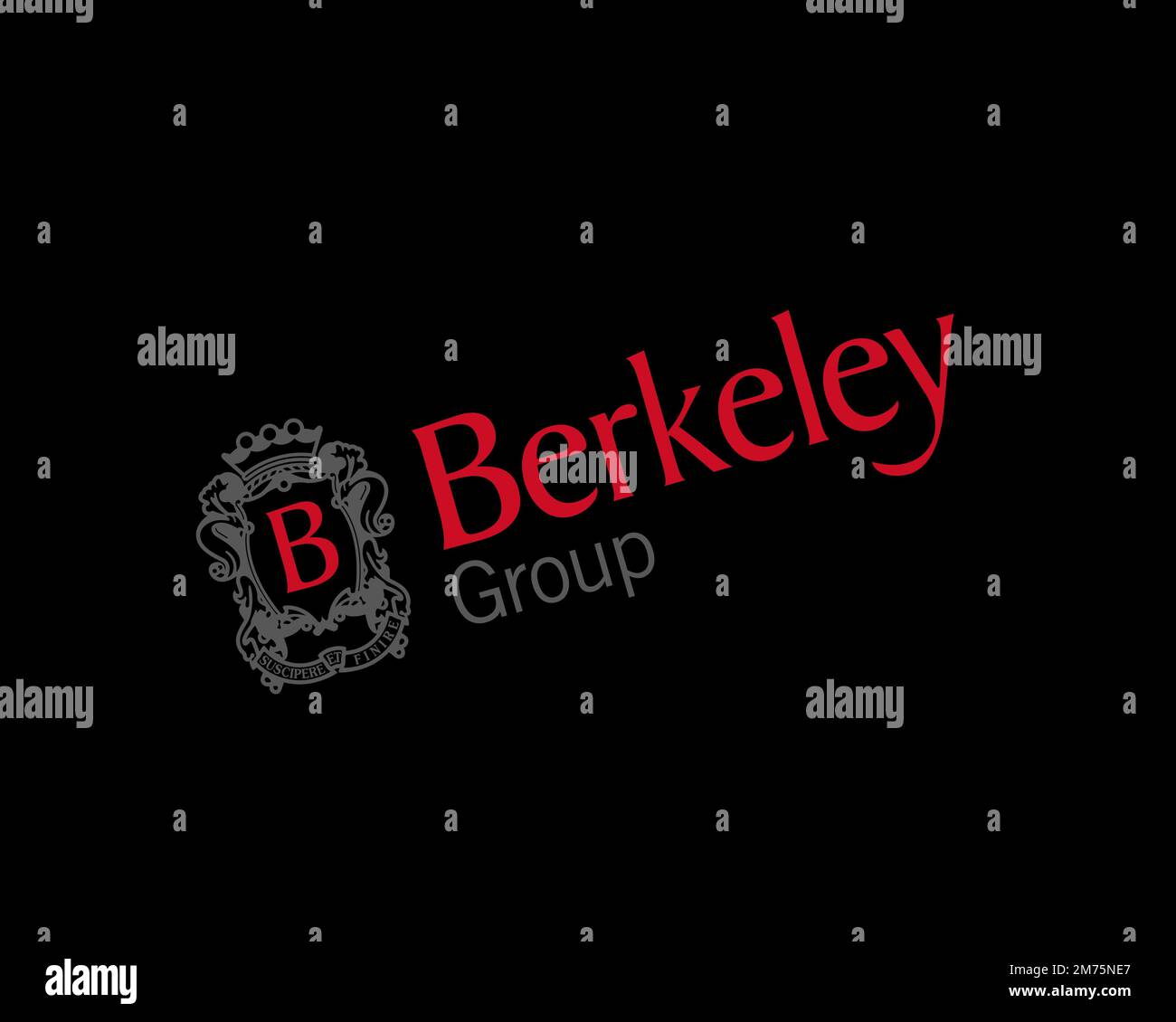 Berkeley Group Holdings, rotated logo, black background Stock Photo - Alamy