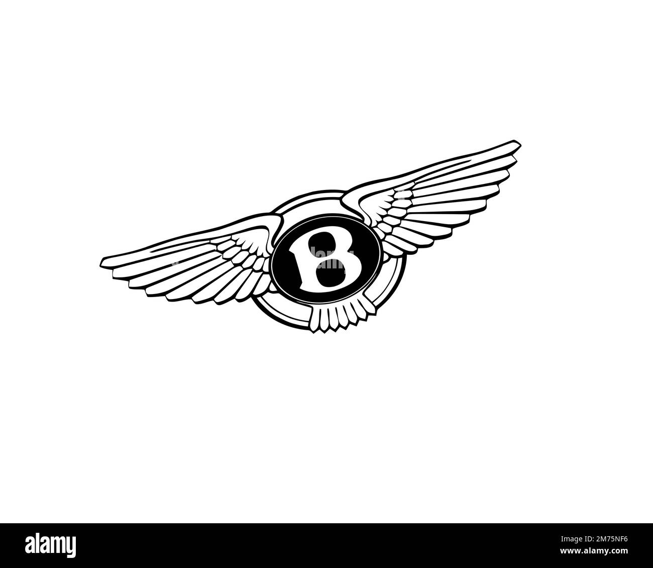 Bentley, Rotated Logo, White Background Stock Photo - Alamy