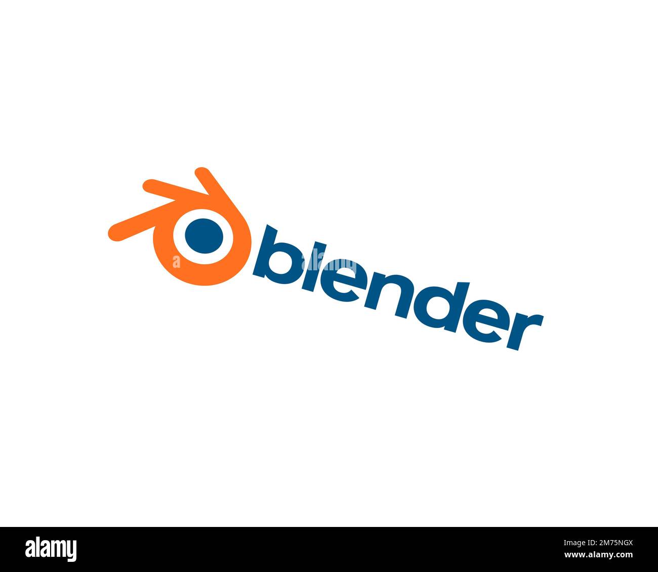 Blender software, rotated logo, white background B Stock Photo Alamy