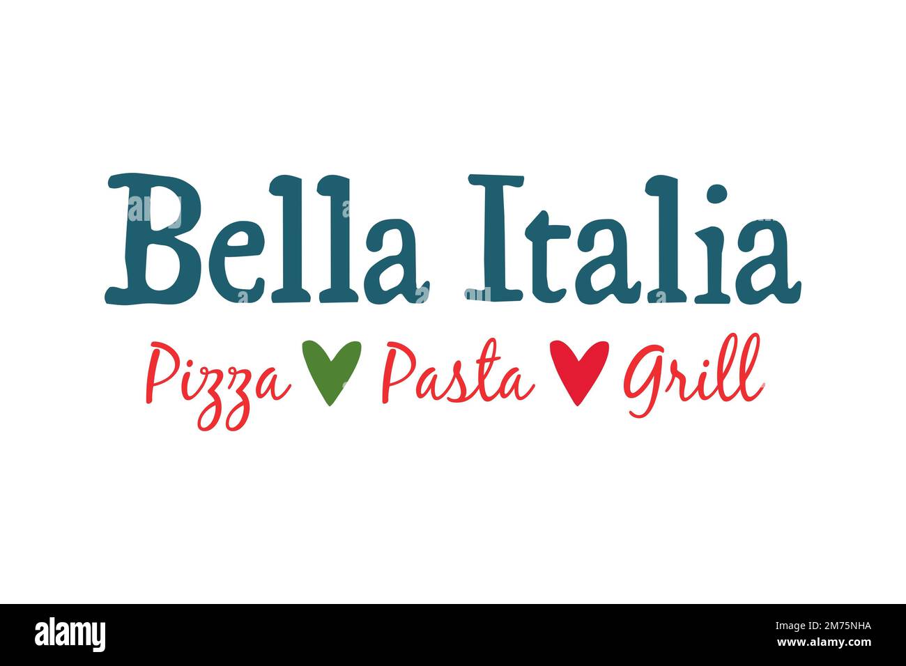 Bella Italia, Logo, White background Stock Photo Alamy