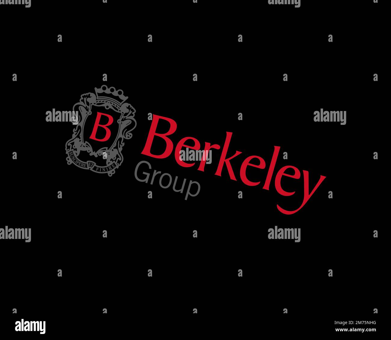 Berkeley Group Holdings, rotated logo, black background B Stock Photo ...