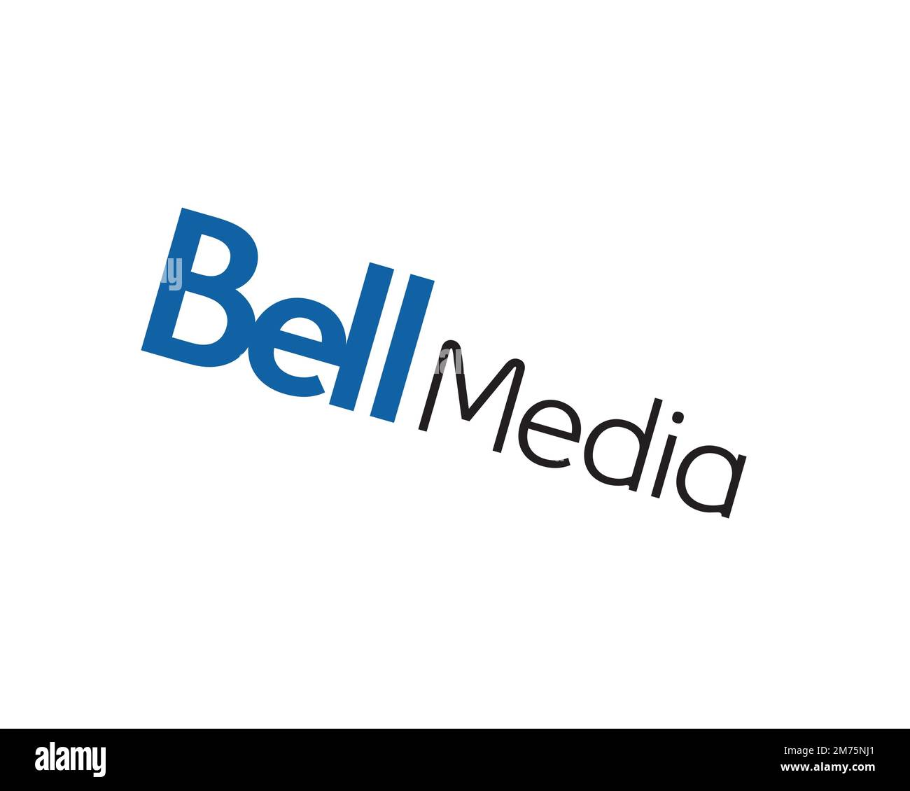 Bell Media, rotated logo, white background B Stock Photo Alamy