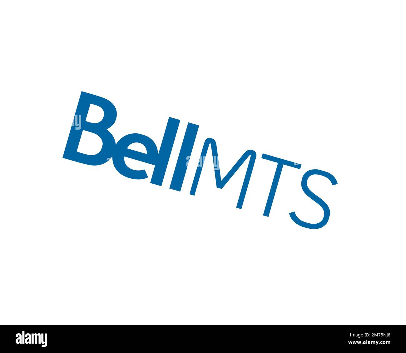 Bell MTS, rotated logo, white background B Stock Photo Alamy