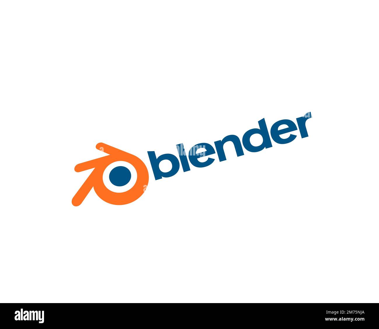 Blender software, rotated logo, white background Stock Photo Alamy