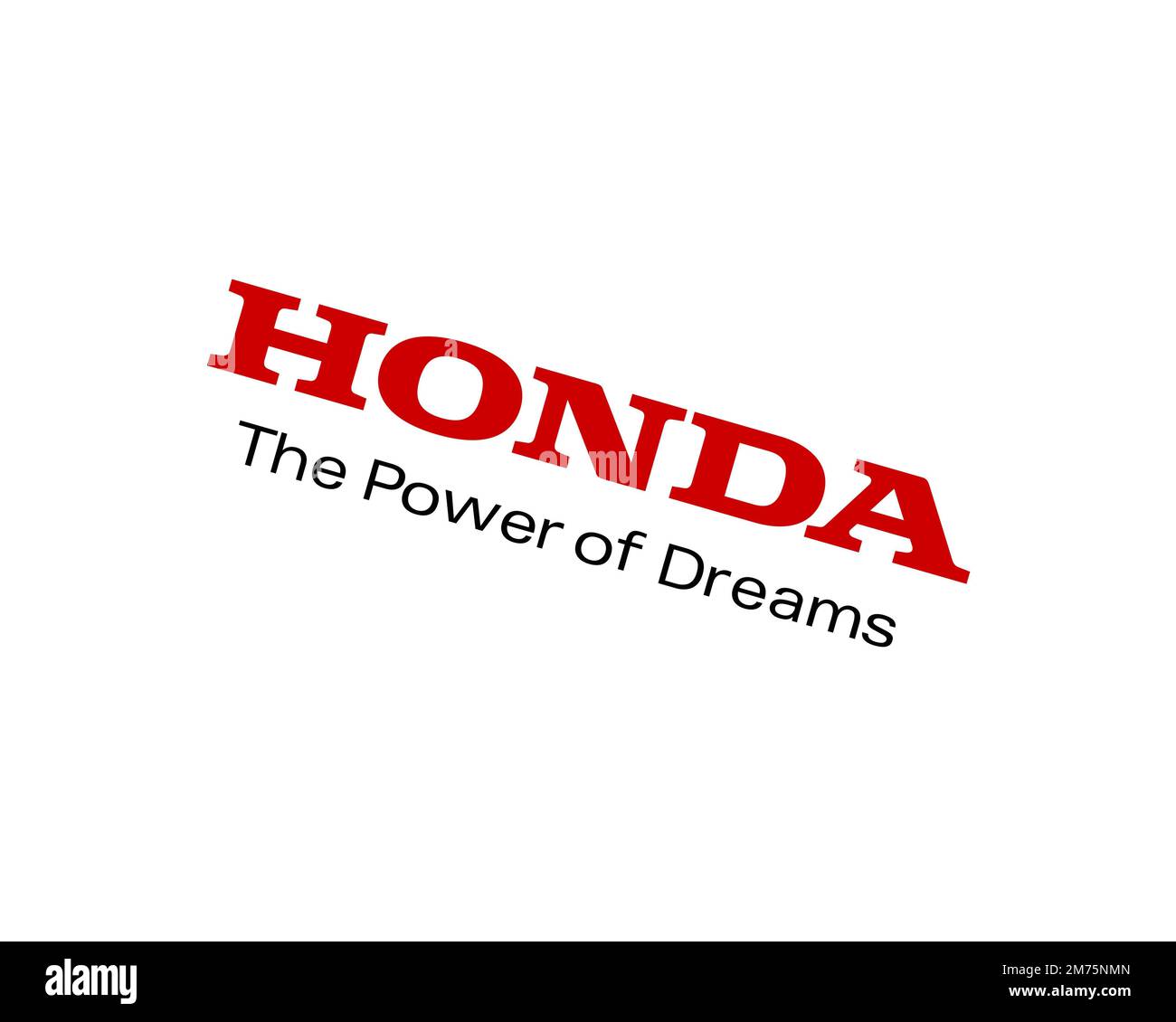 American Honda Motor Company, Rotated Logo, White Background B Stock Photo