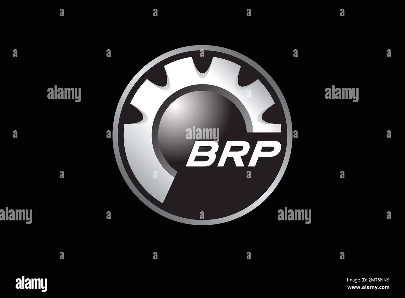 Bombardier Recreational Products, Logo, Black Background Stock Photo