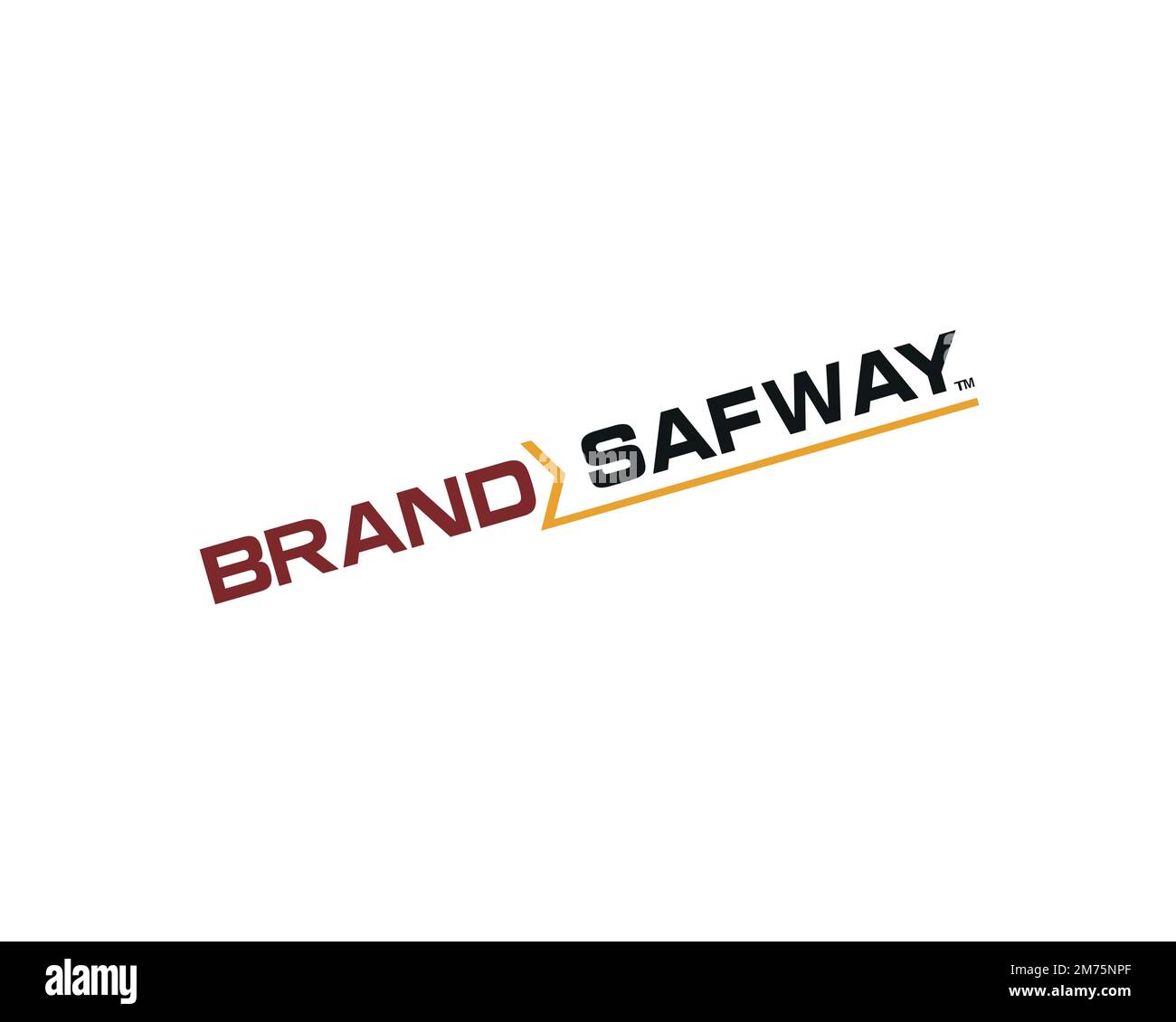 BrandSafway, rotated logo, white background Stock Photo Alamy