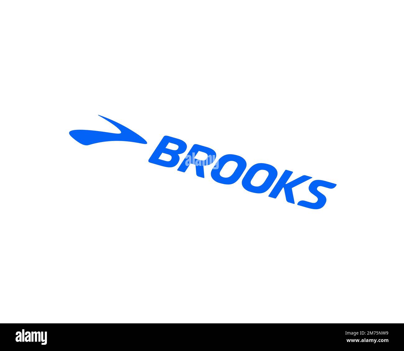 Brooks Sports Company, Rotated Logo, White Background B Stock Photo Alamy