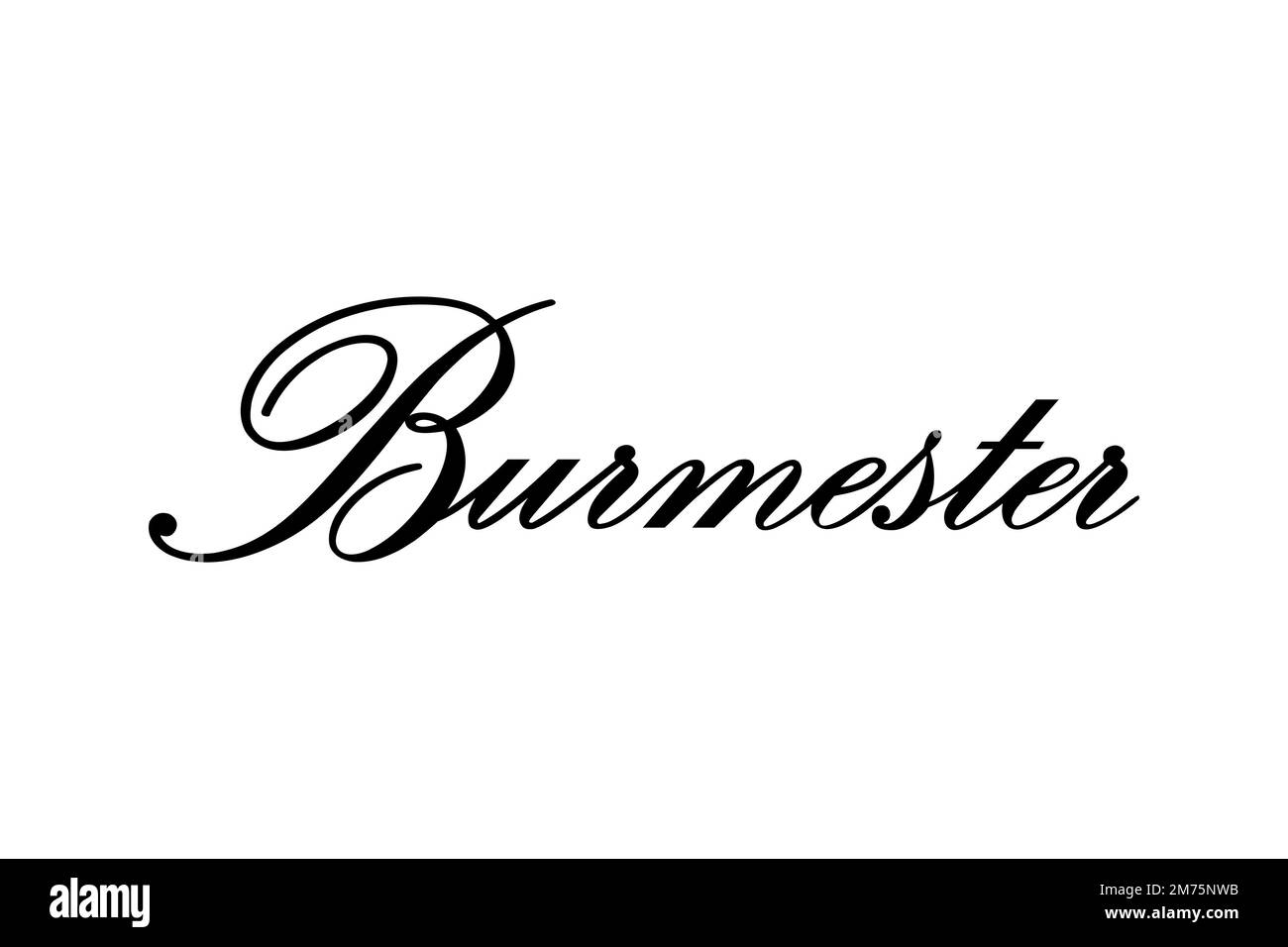Burmester Audio Systems, Logo, White background Stock Photo Alamy