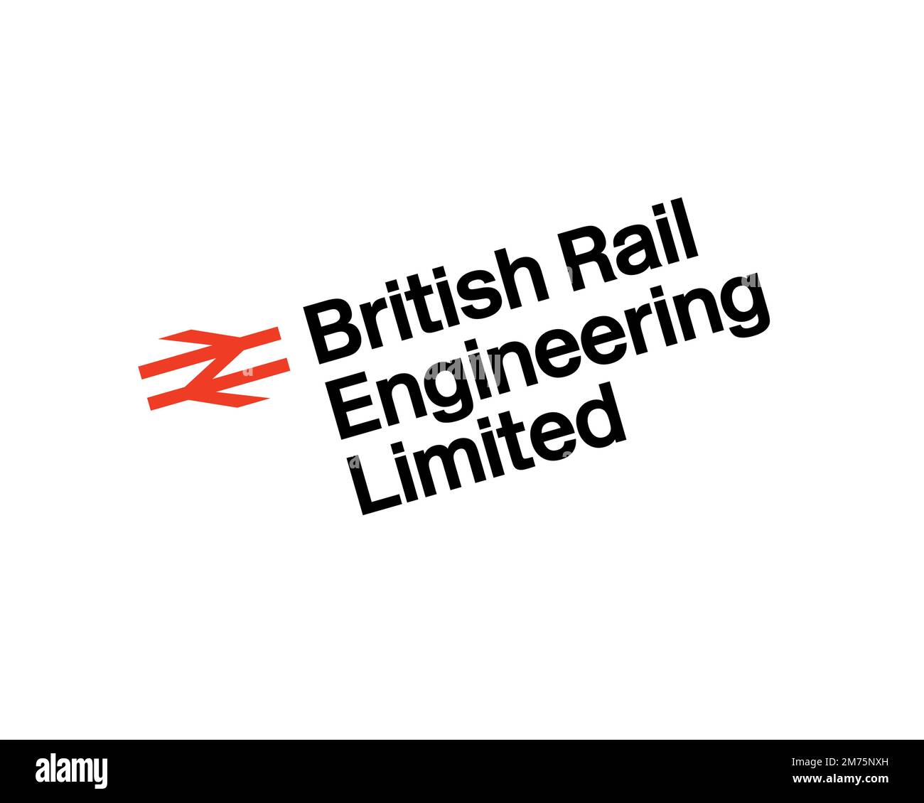 British Rail Engineering Limited, Rotated Logo, White Background Stock Photo Alamy