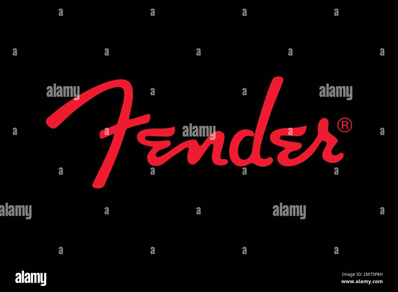 Fender Musical Instruments Corporation, Logo, Schwarzer Hintergrund