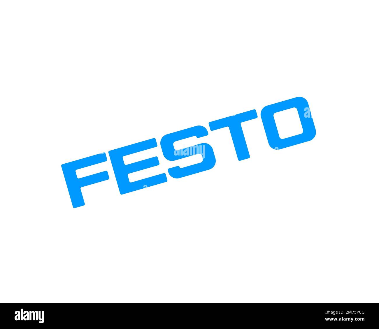 Festo, rotated logo, white background Stock Photo Alamy