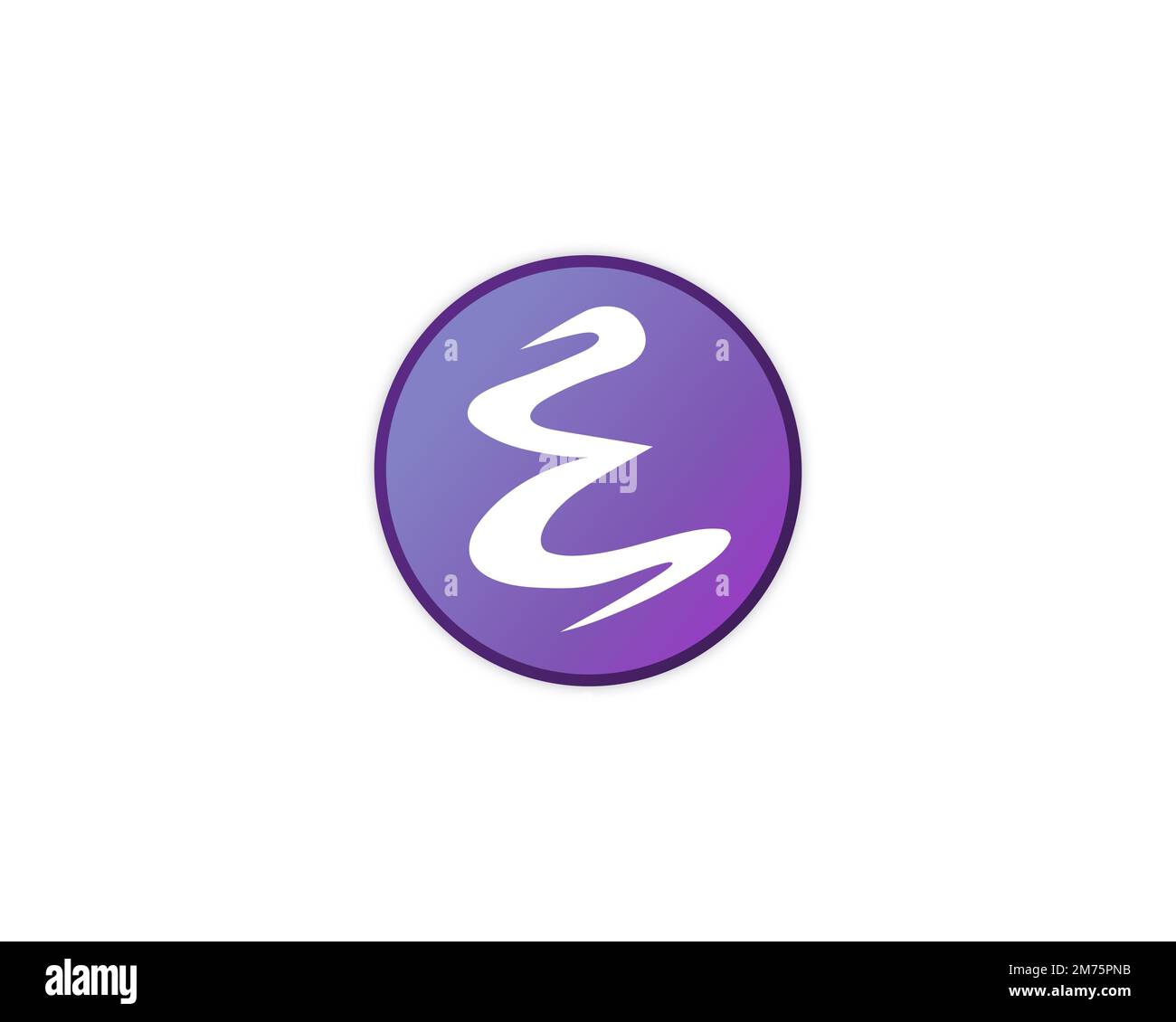 GNU Emacs, rotated logo, white background Stock Photo - Alamy
