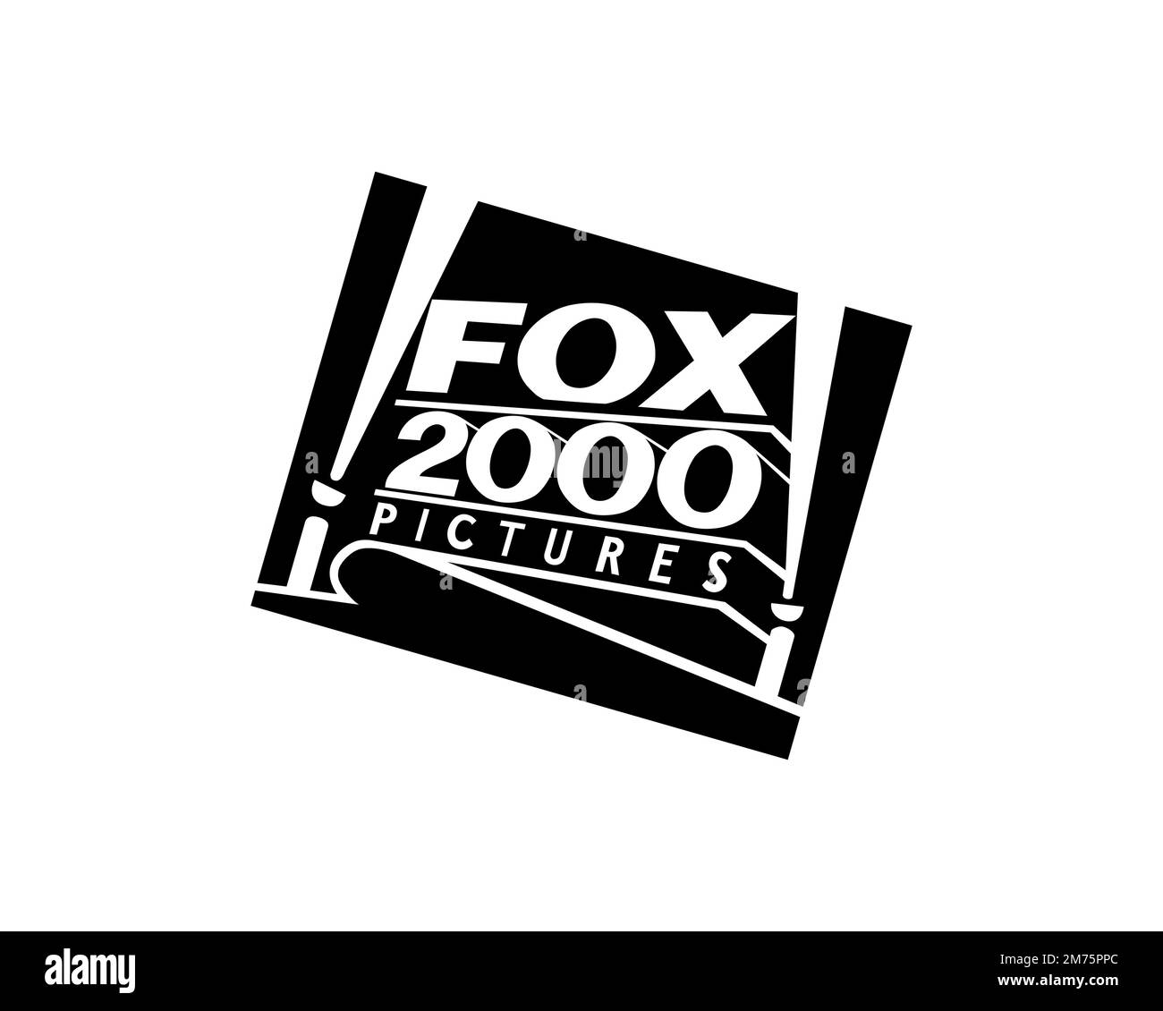 Fox 2000 Pictures, rotated logo, white background B Stock Photo