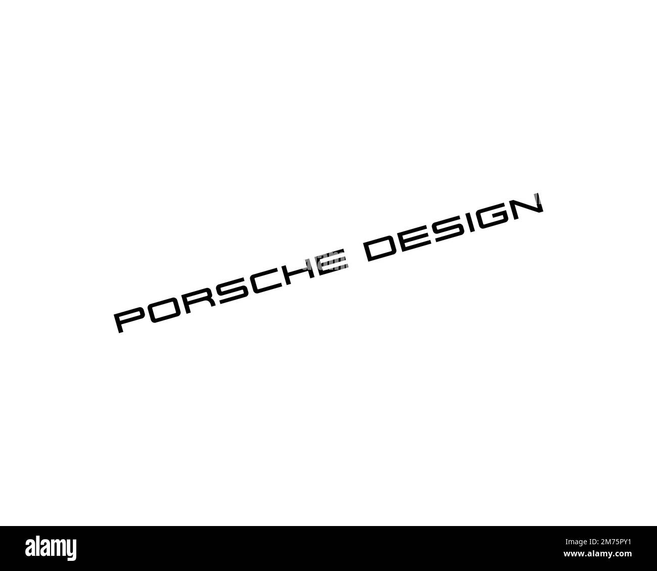 Porsche Design, Rotated Logo, White Background Stock Photo - Alamy
