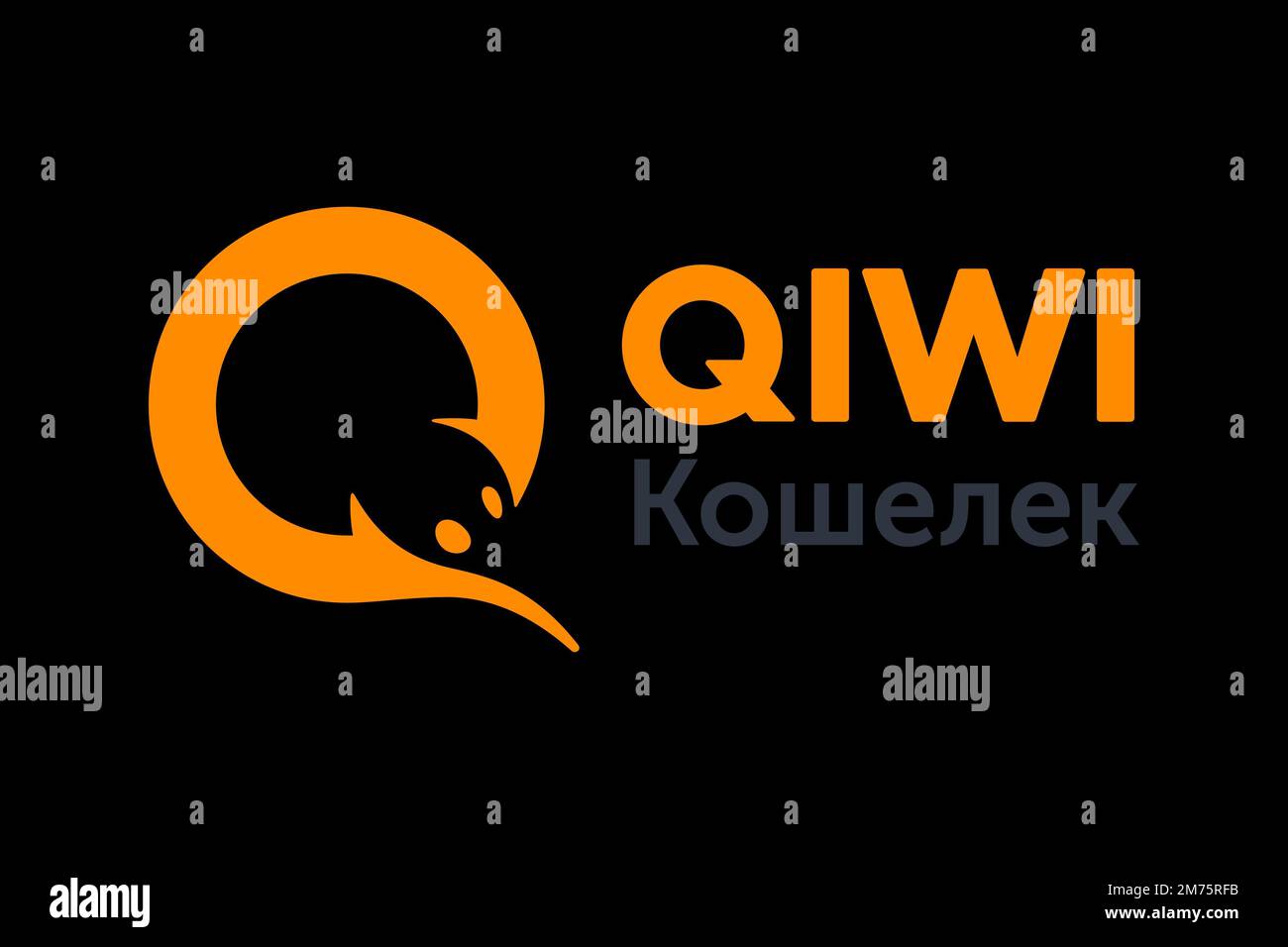 Qiwi, Logo, Black background Stock Photo - Alamy