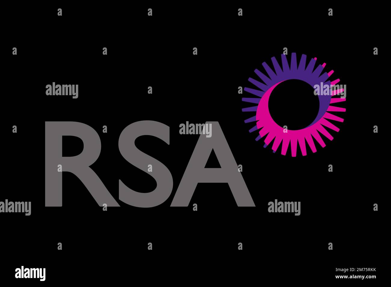 RSA Insurance Group, Logo, Black background Stock Photo Alamy