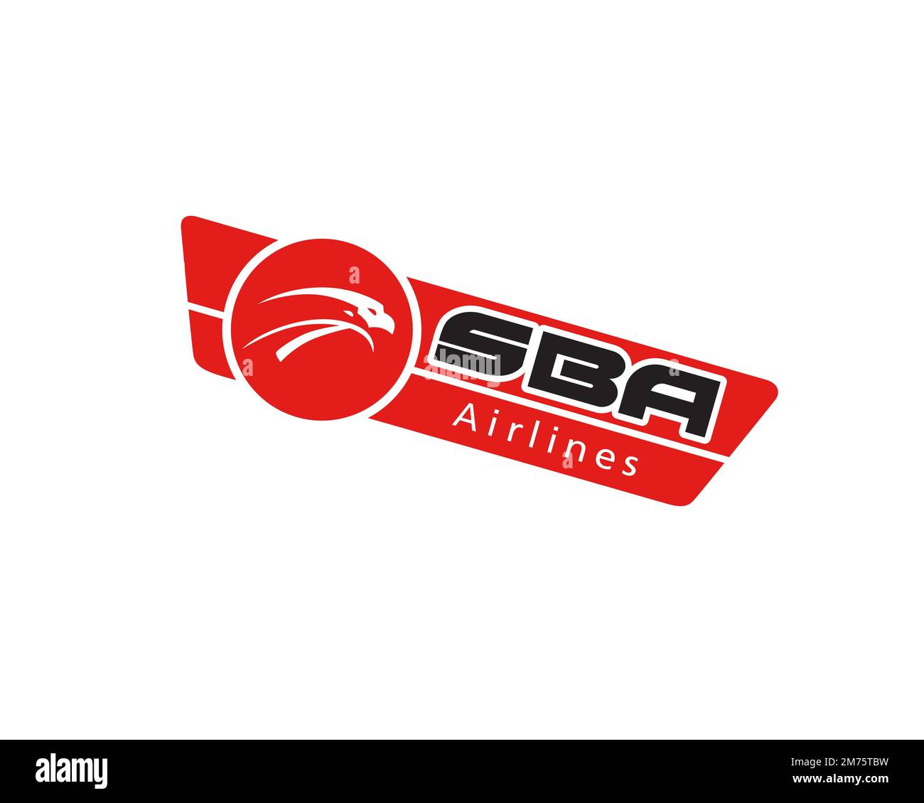 SBA Airline, Rotated Logo, White Background B Stock Photo