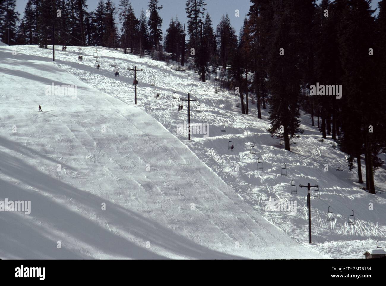 Yosemite National Park CA USA. Badger Pass Ski lodge and Yosemite ...