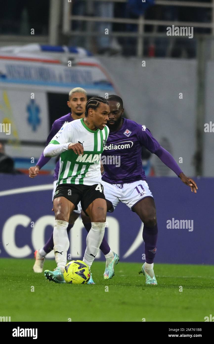 Florence, Italy. January 4, 2023 Lucas Martinez Quarta (Fiorentina) during  the Italian Serie A match between Fiorentina 1-1 Monza at Artemio Franchi  Stadium on January 4, 2023 in Florence, Italy. Credit: Maurizio