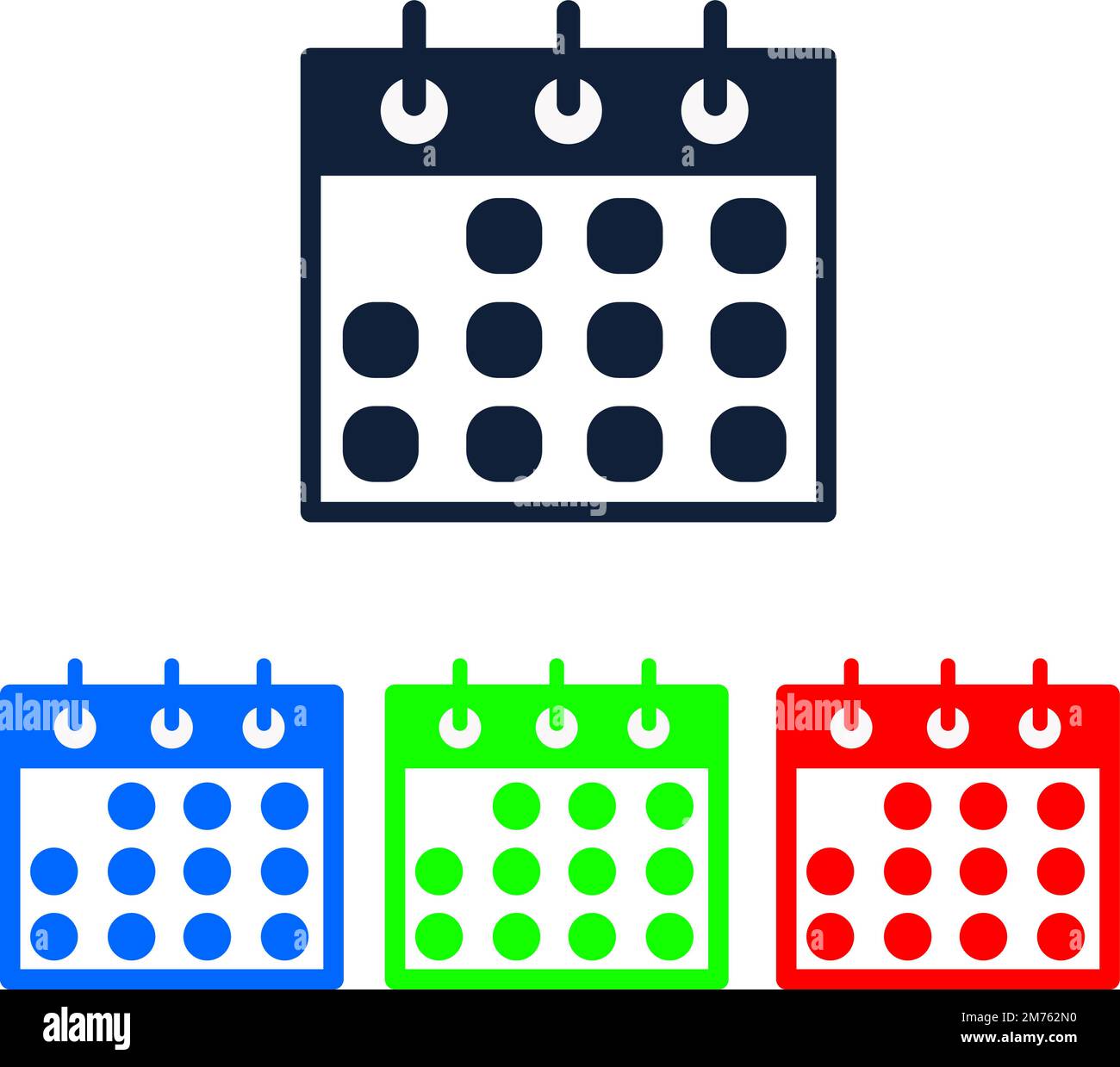 Flat calendar Icon. Calendar on the wall. Vector illustration Stock 
