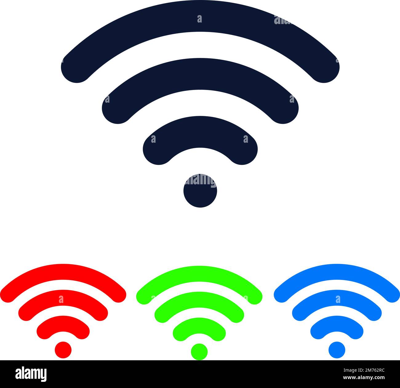 wifi line icon on white background Stock Vector
