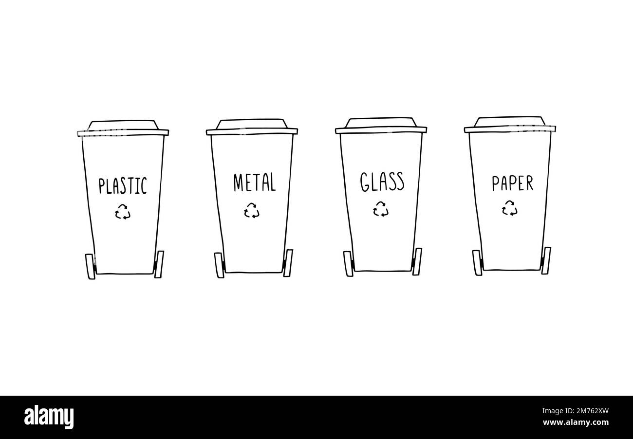 Trash can doodle vector Stock Vector Image & Art Alamy