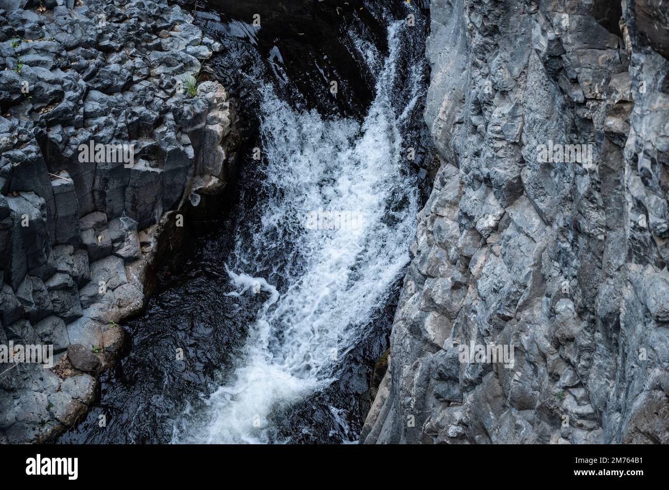 Mountain stream Meshushim. Nahal Meshushim. Rocks in the form of ...