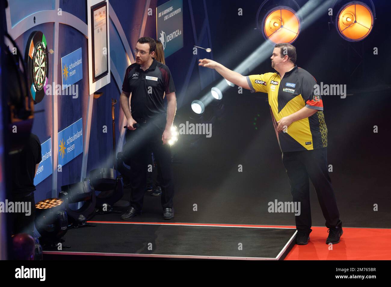 Duesseldorf, Germany. 07th Jan, 2023. Professional dart player Gabriel