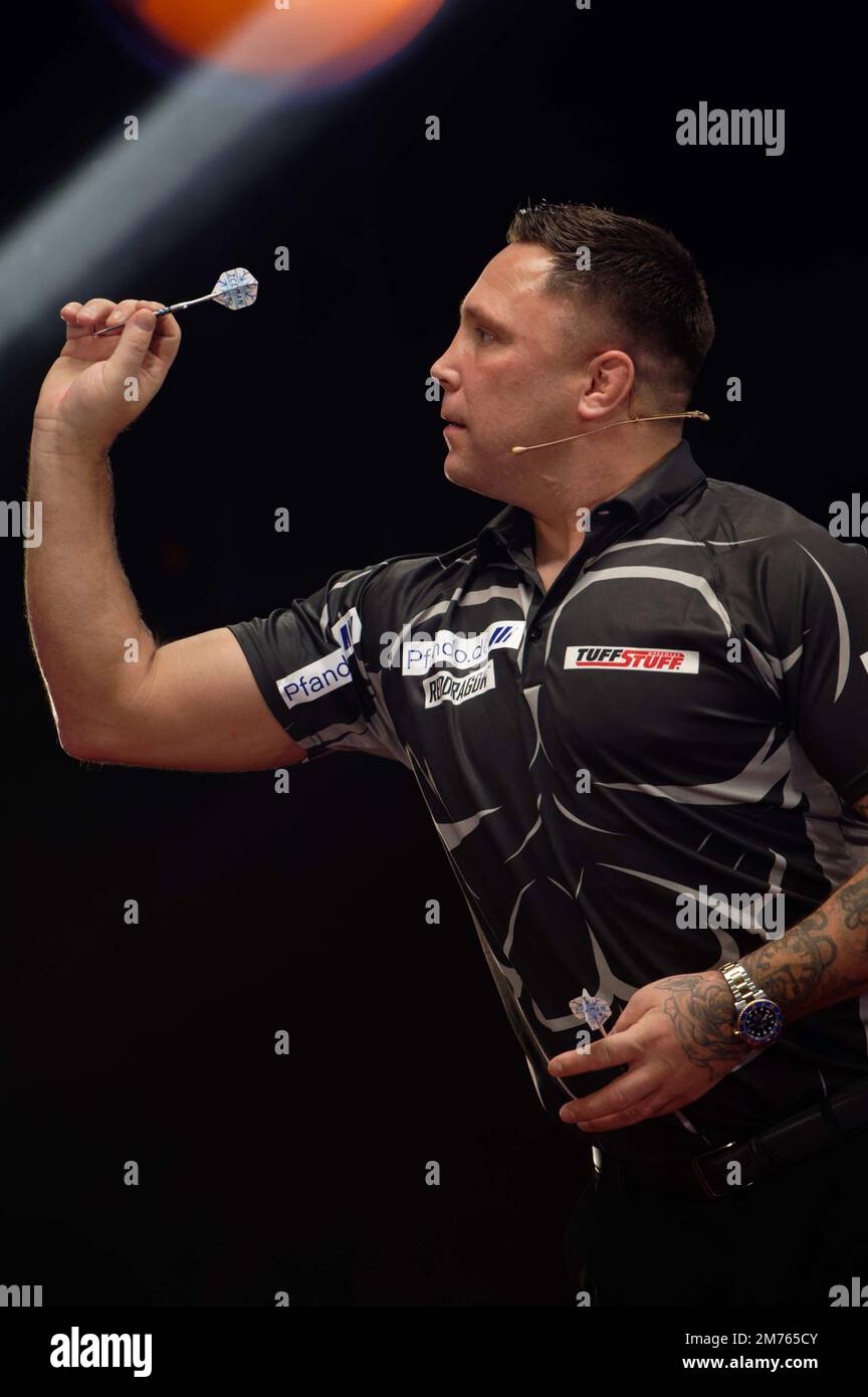 Duesseldorf, Germany. 07th Jan, 2023. Professional player Gerwyn Price