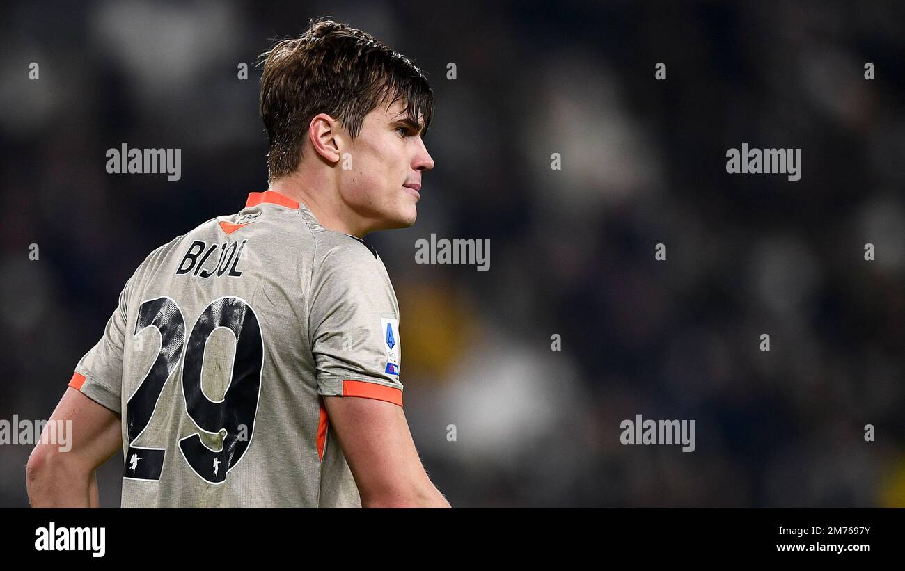 Turin, Italy. 07 January 2023. Jaka Bijol of Udinese Calcio looks on during the Serie A football match between Juventus FC and Udinese Calcio. Credit: Nicolò Campo/Alamy Live News Stock Photo