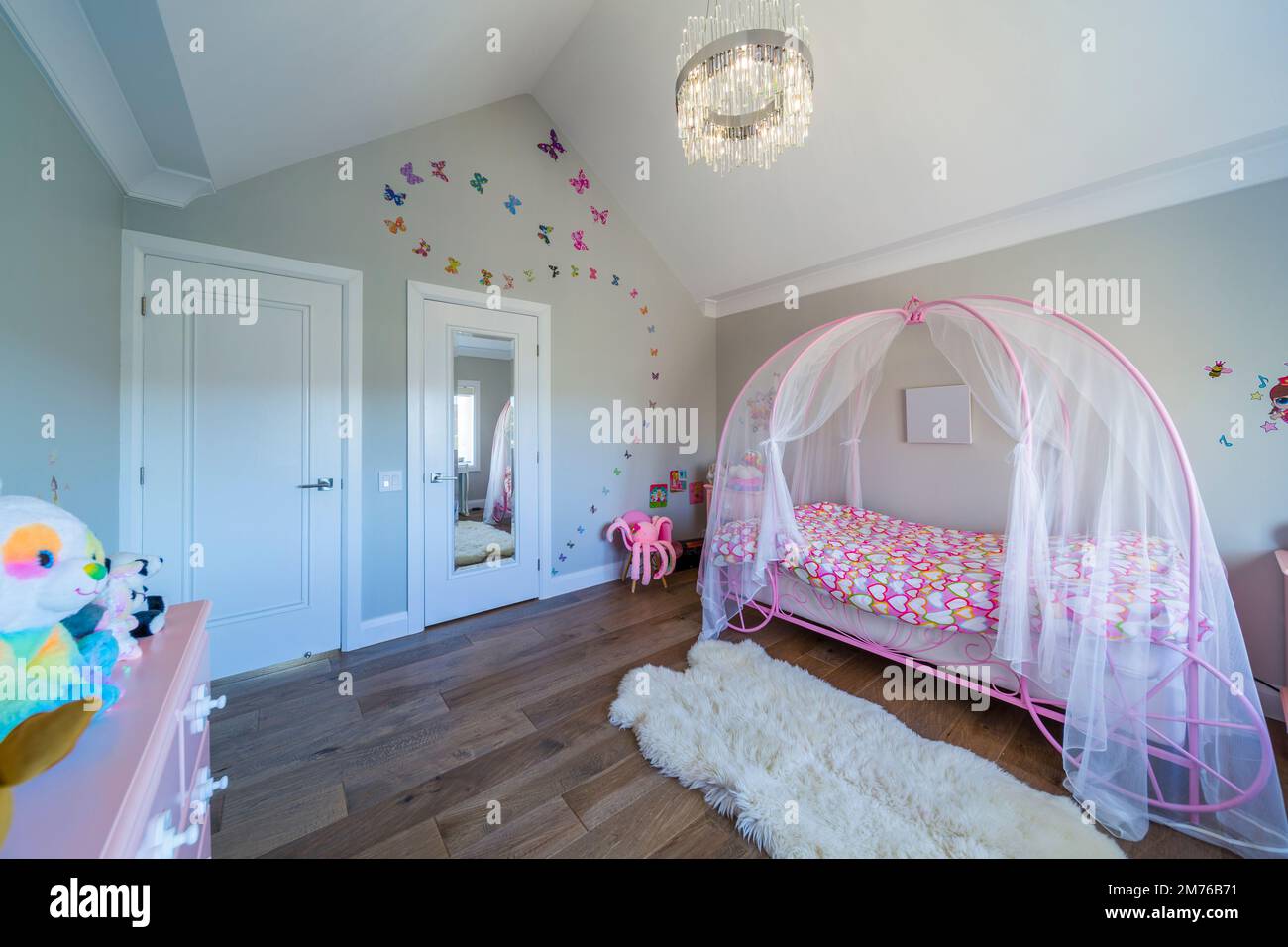 Children living room interior design for girls Stock Photo Alamy