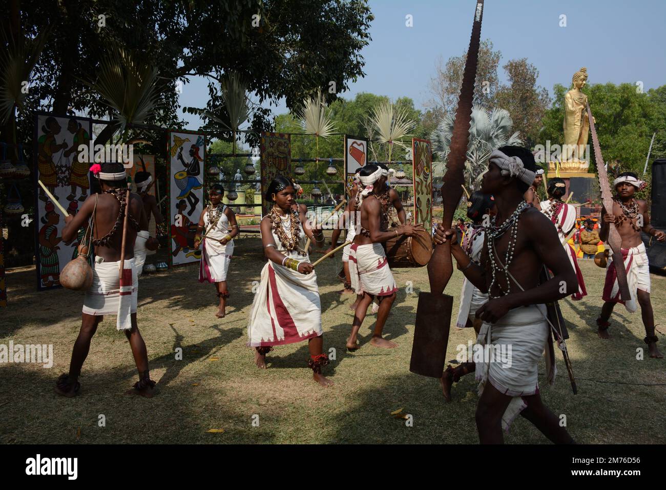 Santiniketan, West Bengal, India. 7th Jan, 2023. The Duruwa, Dhurwa, or ...