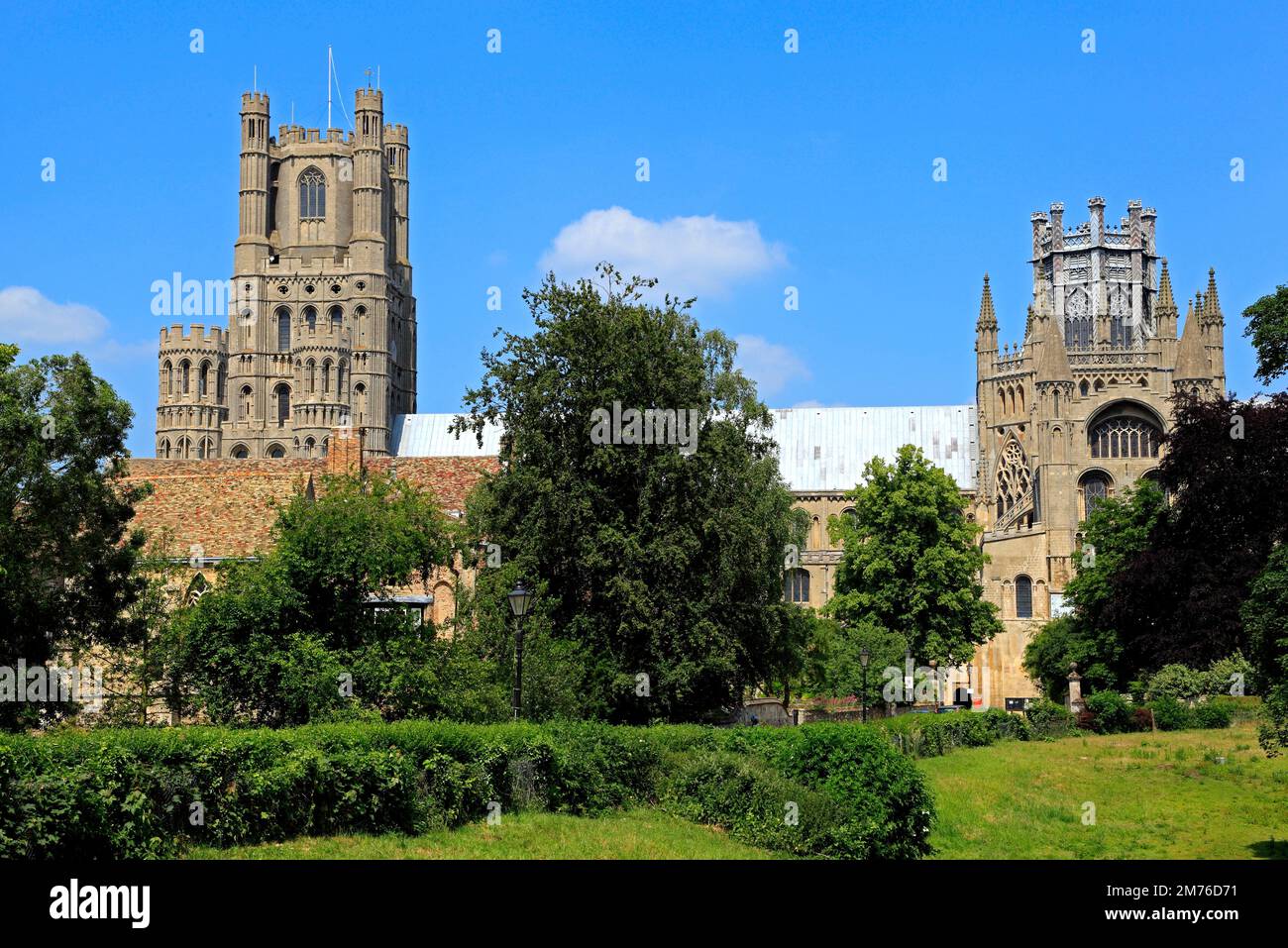 Ely Cathedral, West tower, Octagon Tower, Lantern Tower, Cambridgeshire, England Stock Photo