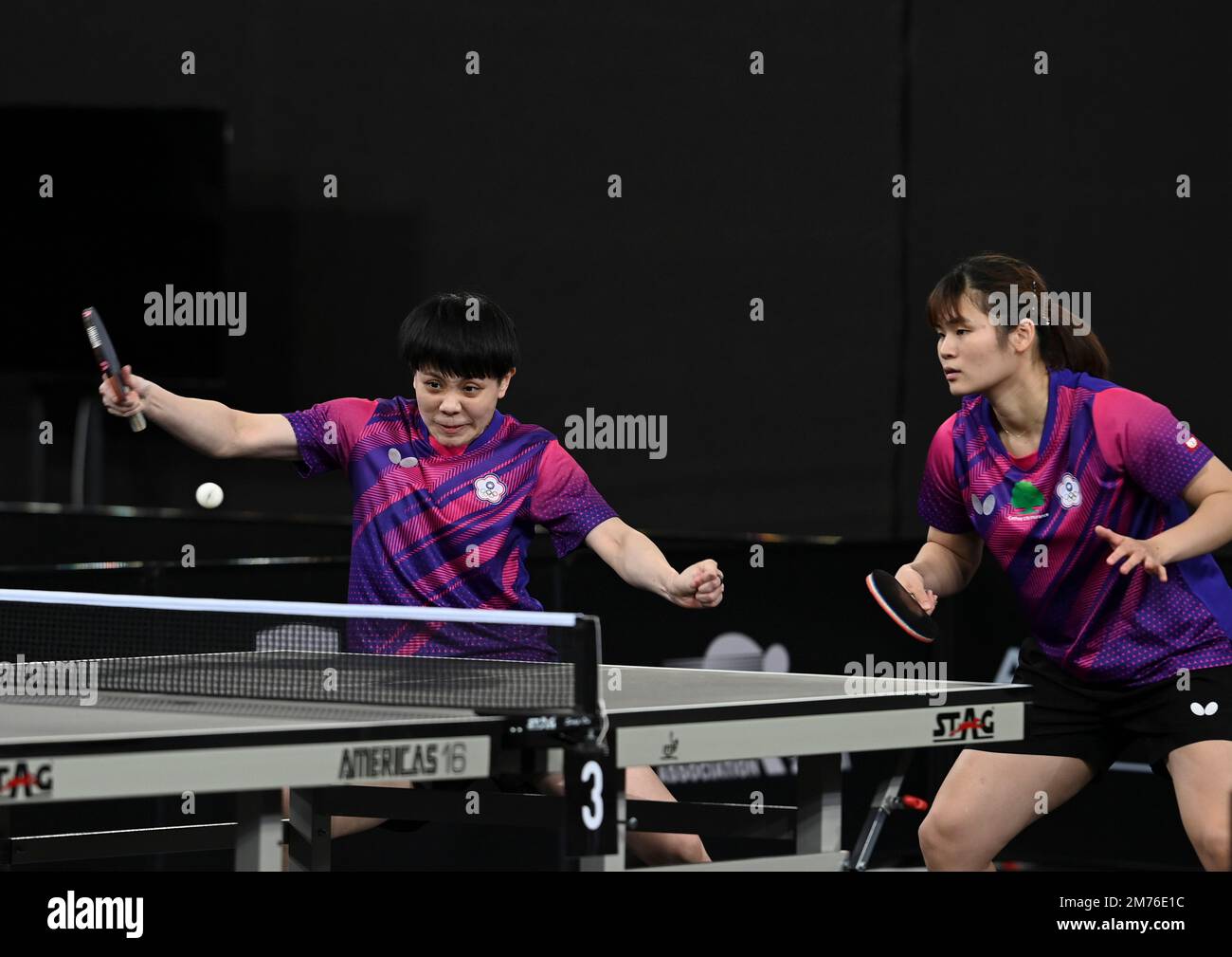 Doha, Qatar. 7th Jan, 2023. Li YuJhun(R)/Cheng IChing of Chinese