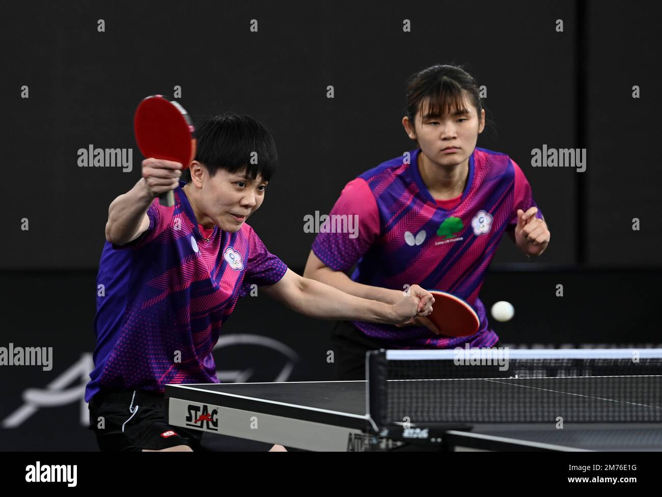 Doha, Qatar. 7th Jan, 2023. Li YuJhun(R)/Cheng IChing of Chinese