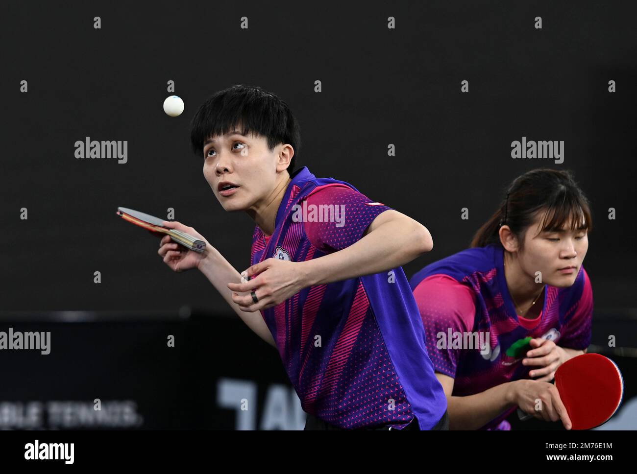 Doha, Qatar. 7th Jan, 2023. Li YuJhun(R)/Cheng IChing of Chinese