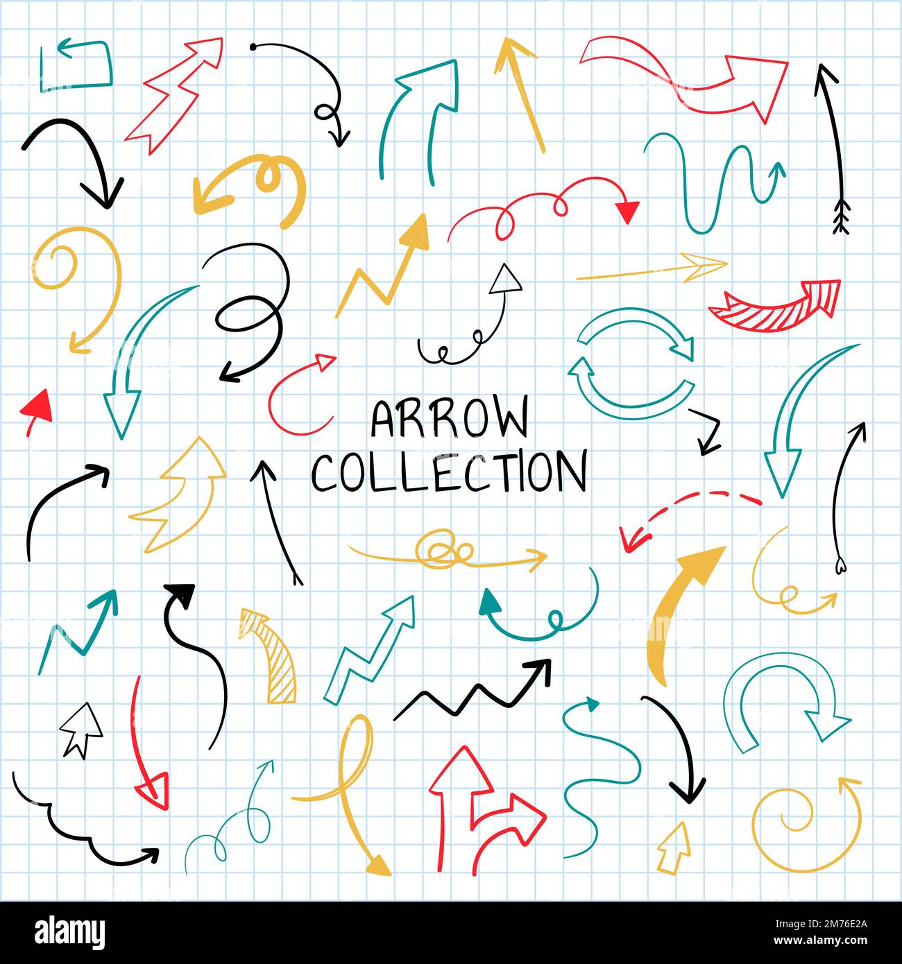 Hand-drawn doodle arrows vector set Stock Vector Image & Art - Alamy
