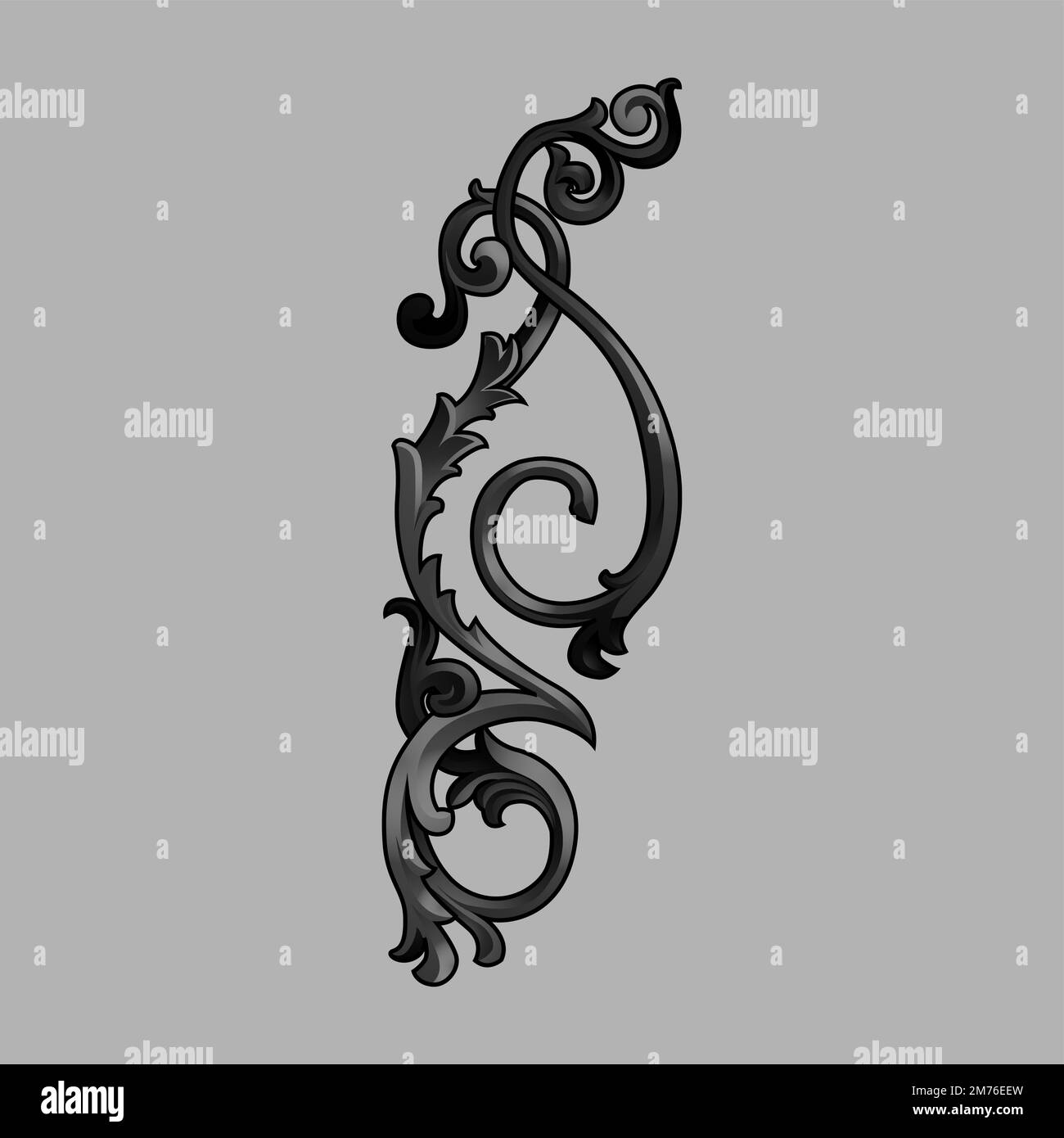 Baroque ornaments Black and White Stock Photos & Images Alamy