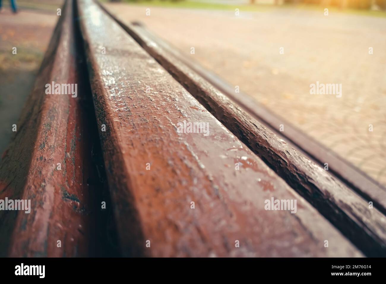 close - up background image of wooden railings Stock Photo - Alamy