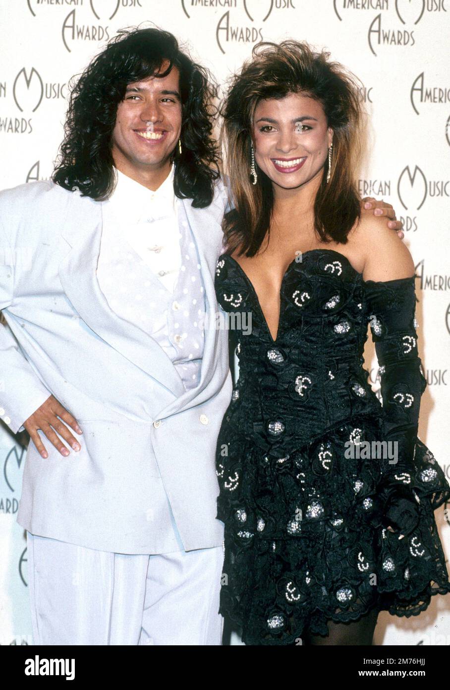 Paula Abdul & Jellybean Benitez at the American Music Awards in 1989