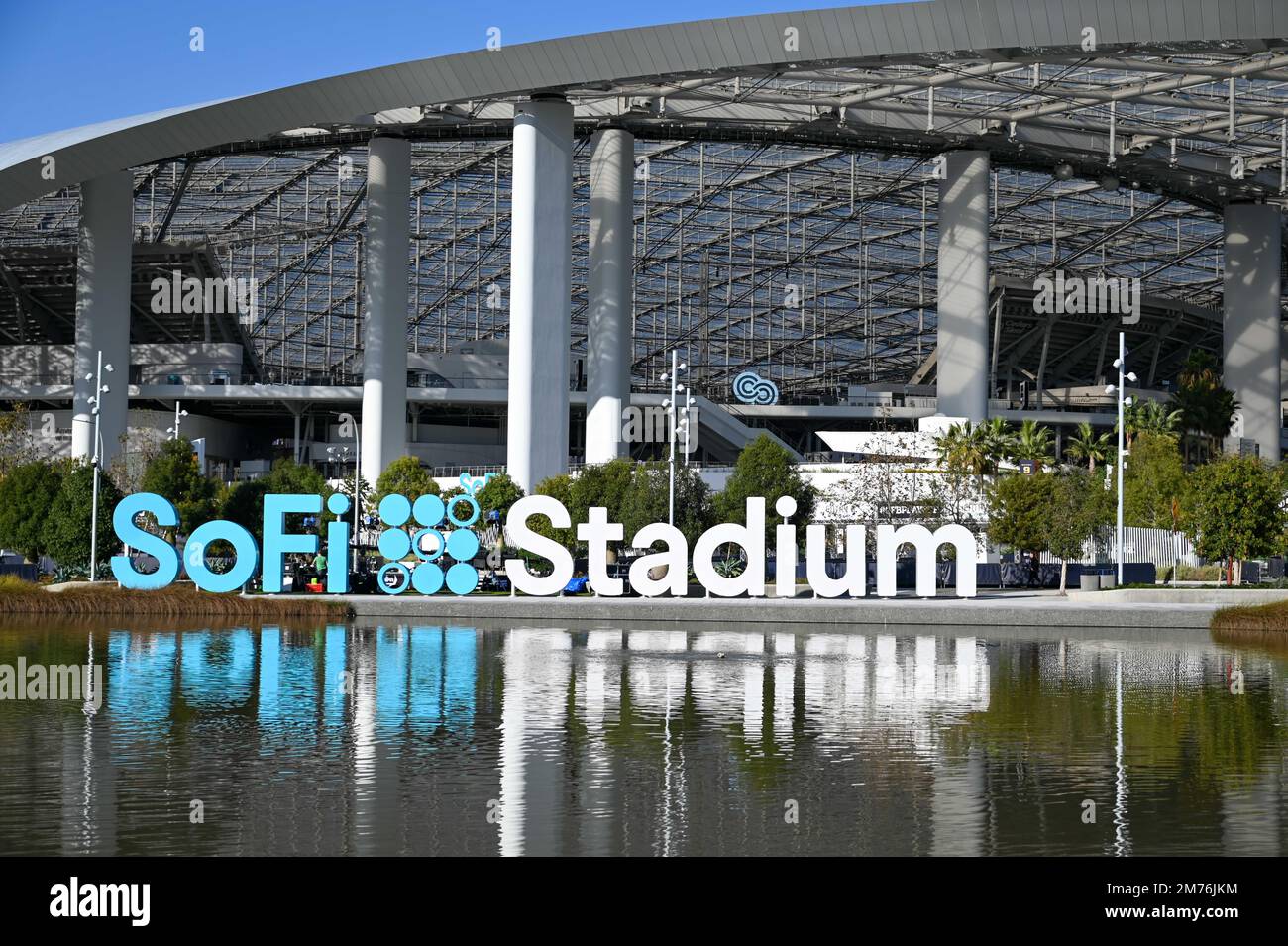 General overall view of SoFi Stadium before the College Football