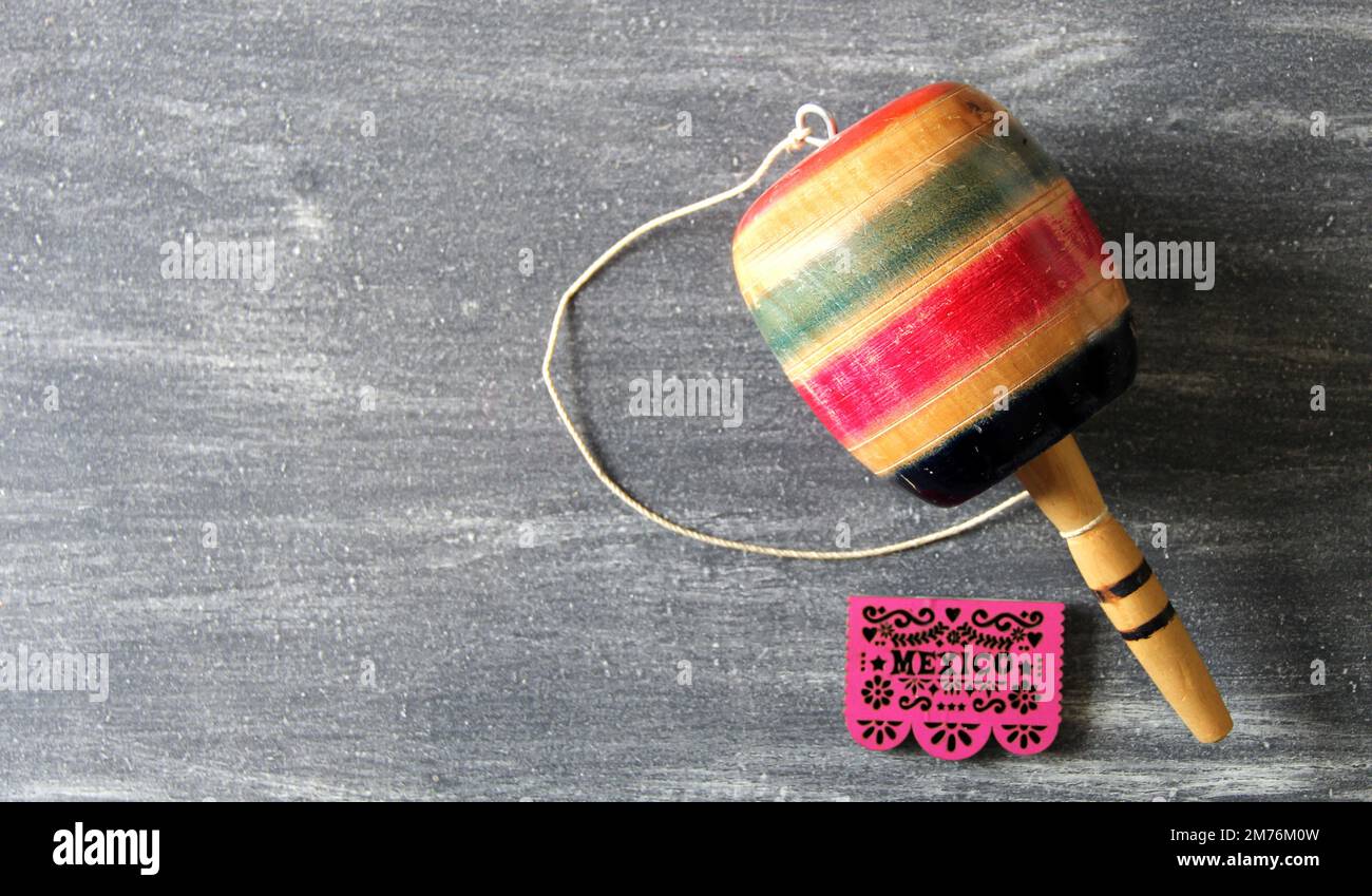 Colored Balero, traditional Mexican wooden toy Stock Photo Alamy