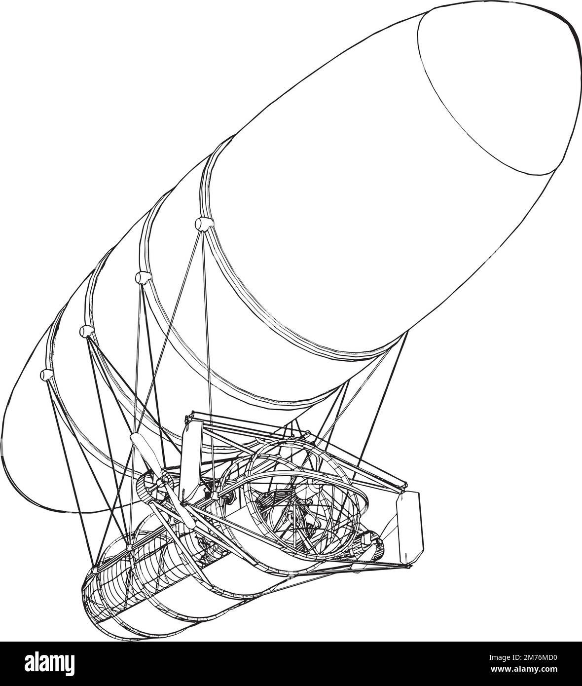 Zeppelin Vector. Illustration On White Background. A vector illustration Of A Zeppelin. Stock Vector