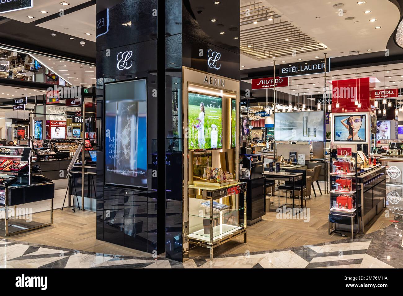 Phuket, Thailand - September 21st 2020: Perfume section of a Department Store.Department stored can be found all over Thailand Stock Photo