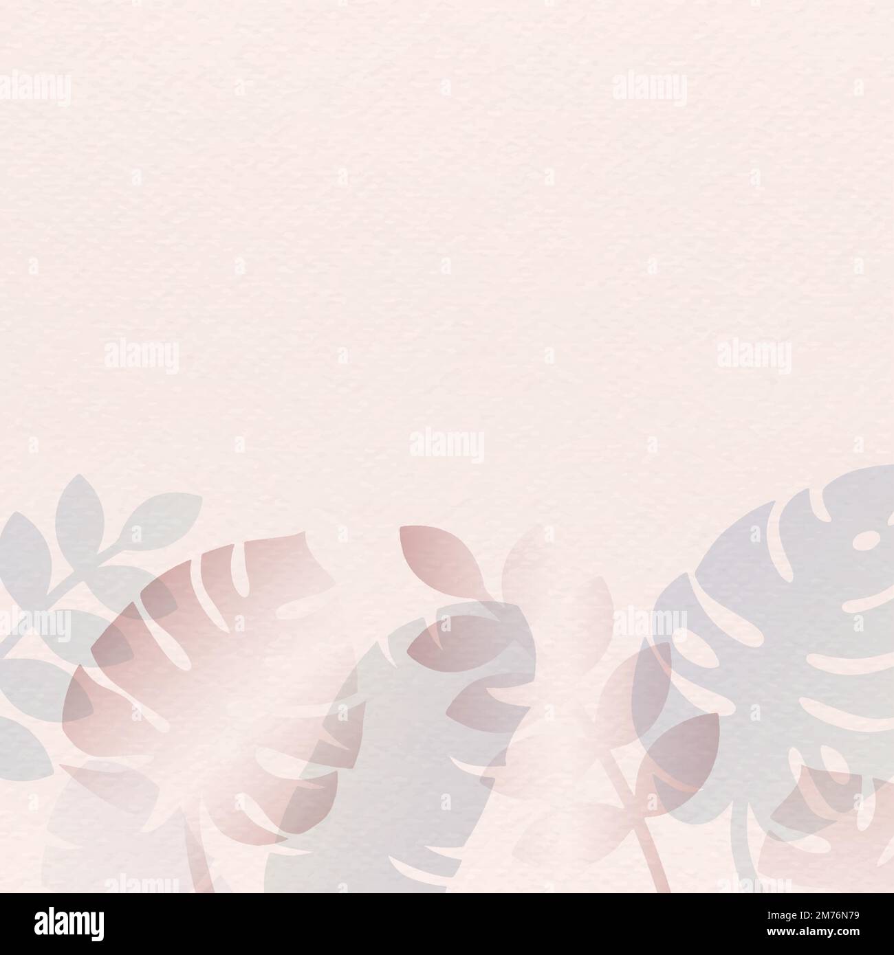 Tropical leaves pattern on pastel pink background vector Stock Vector