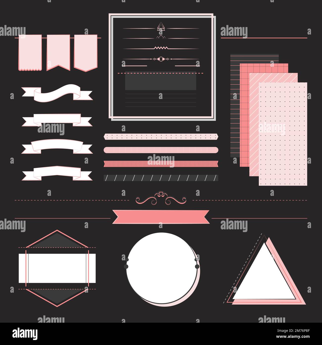 Set of design elements vector Stock Vector Image & Art - Alamy